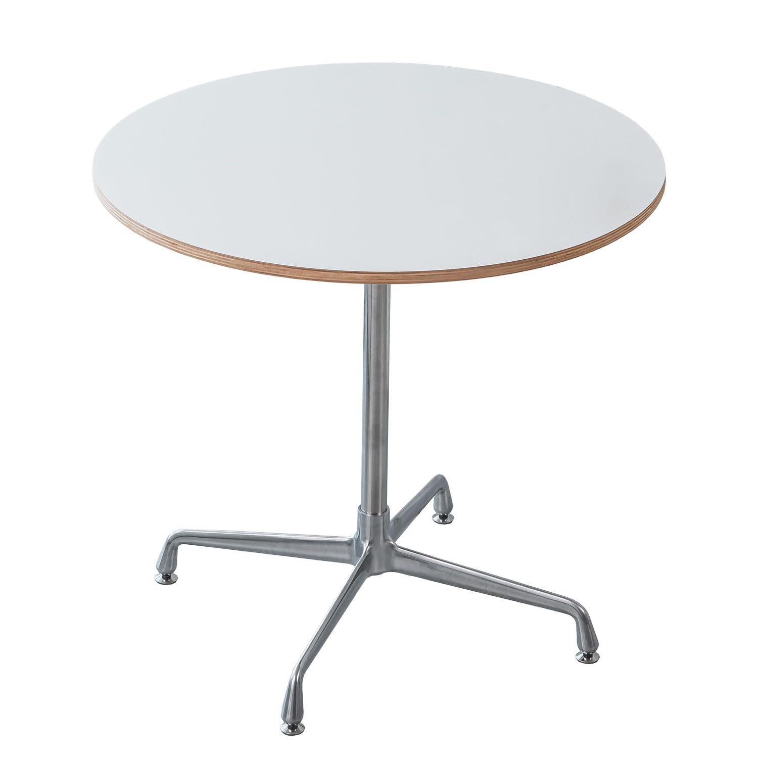 Amazon｜smoo カフェテーブル 円形 直径80cm ダイニングテーブル 丸 白