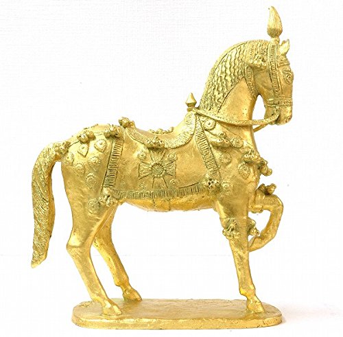 Cubic Gems 24金メッキ 馬の彫刻 Cubic Gems 24金メッキ 馬の彫刻