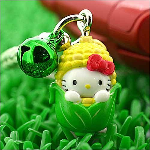 クールスイーツキティトリプルコーンファスナーマスコット根付チャーム