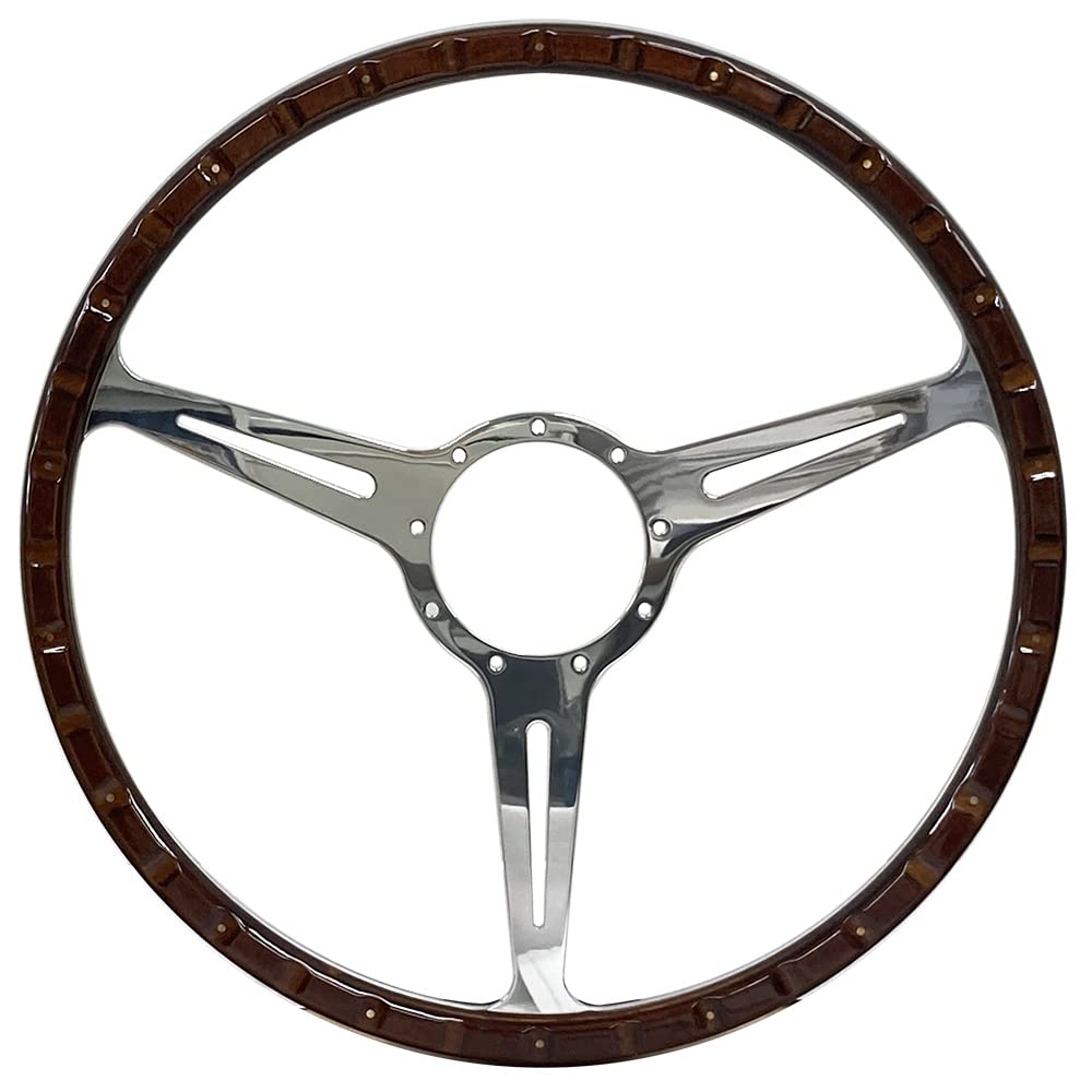 Amazon | カスタム アルミ ビレット クラッシックウッド ステアリング