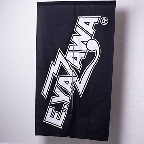 Amazon｜矢沢永吉 E.YAZAWA 暖簾 のれん ロゴ ブラック/ホワイト 日本