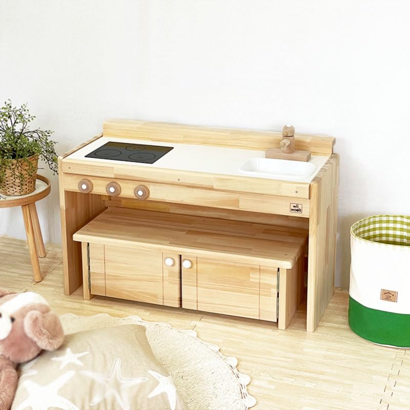 Amazon | ままごとキッチン＆デスク【A800】pap&mam | セット | おもちゃ