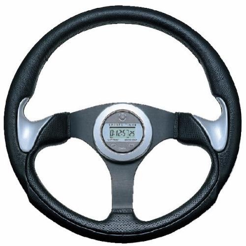 イタルボランテブラックレザー 3スポーク ステアリングホイール直径約35cm