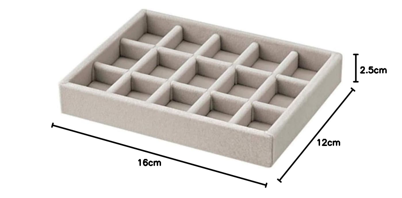 Amazon｜無印良品 アクリルケース用・ベロア内箱仕切・格子・グレー 約