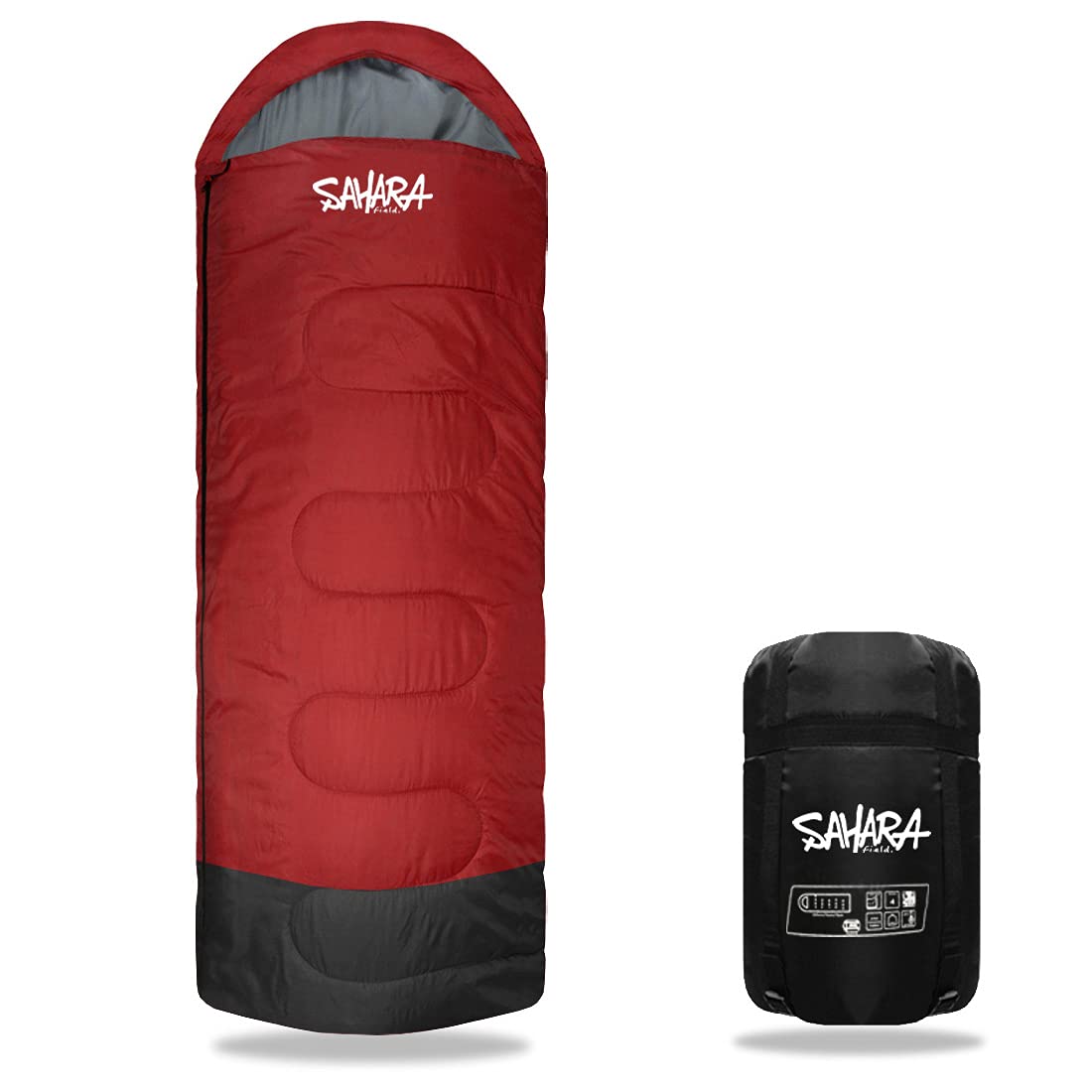 極暖シュラフ Tianshan 赤 フード付き寝袋 極暖シュラフ Tianshan 赤