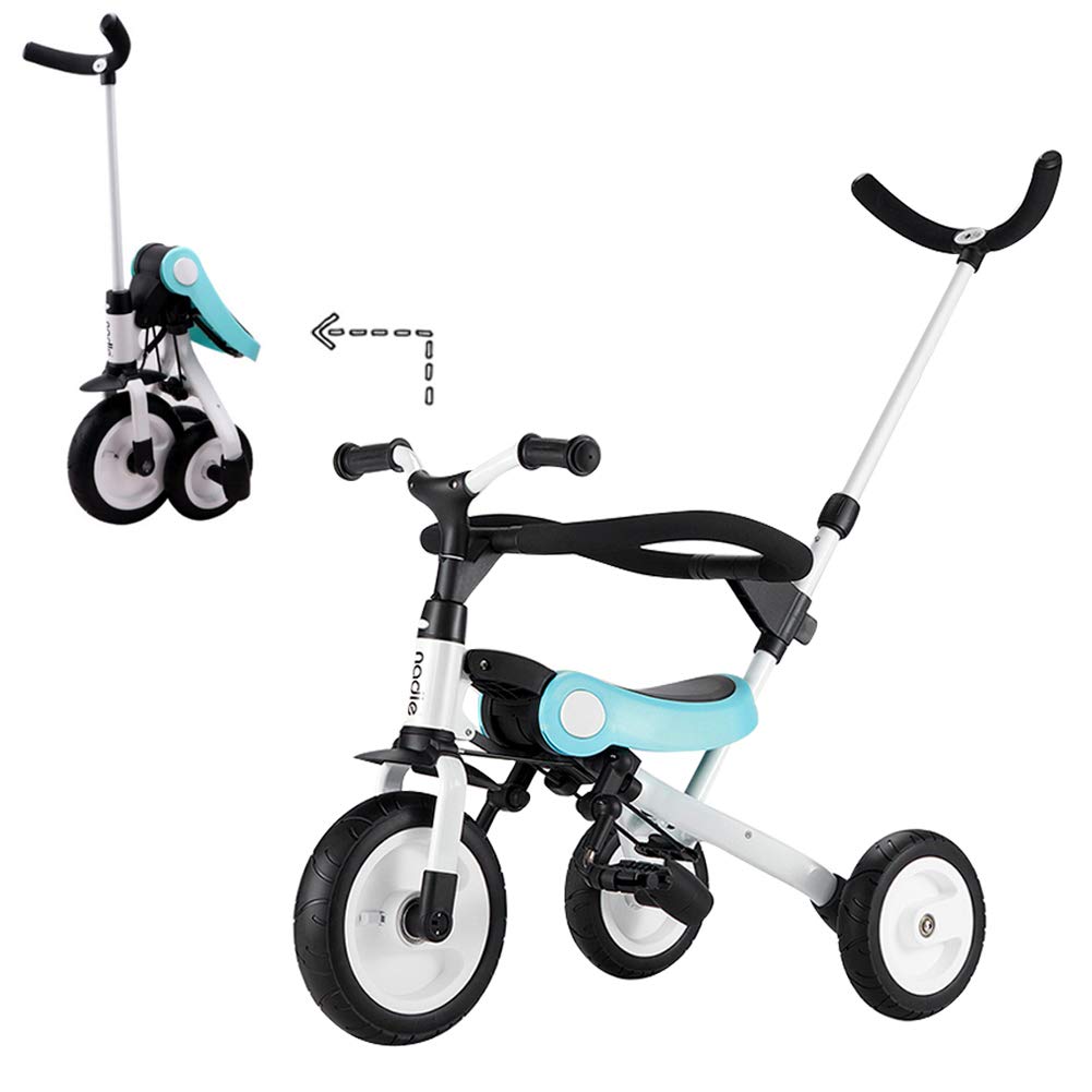 Amazon.co.jp: 3IN1三輪車 折りたたみ 手押し棒付き 転落防止ガード