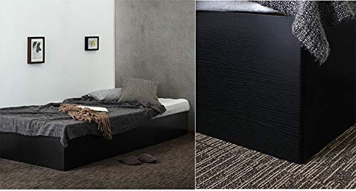 Amazon｜ベッド ベッドフレーム シングル ブラック 黒 ヘッドレス 長さ