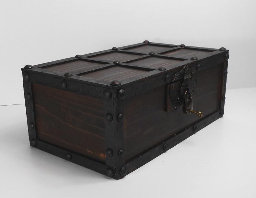 Amazon.co.jp: 自作手造り俺の千両箱アンティックな鍵付きアイアン風