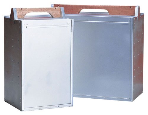 Amazon｜アルミ出前箱(岡持ち) 横5段(10ヶ入) 間口475mm×奥行250mm×高