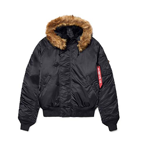Alpha Industries Men's N-2B Short Waist Parka (XS, Black) at