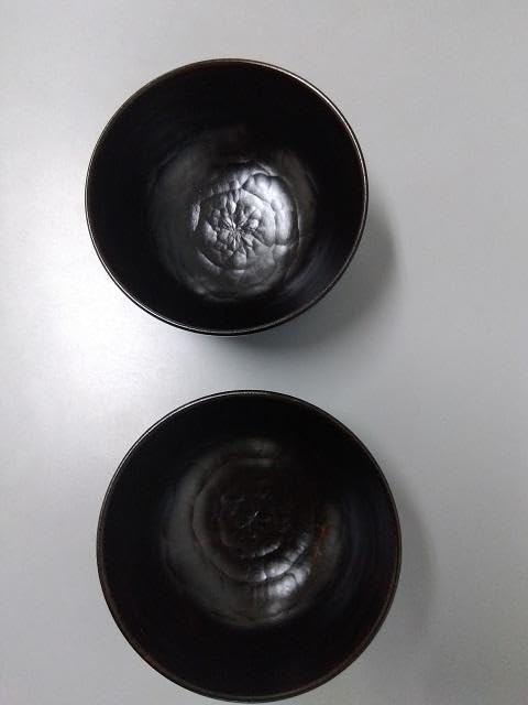 Amazon.co.jp: 創作漆器瑾齋 ハツリ筋椀 拭漆一対 : ホーム＆キッチン