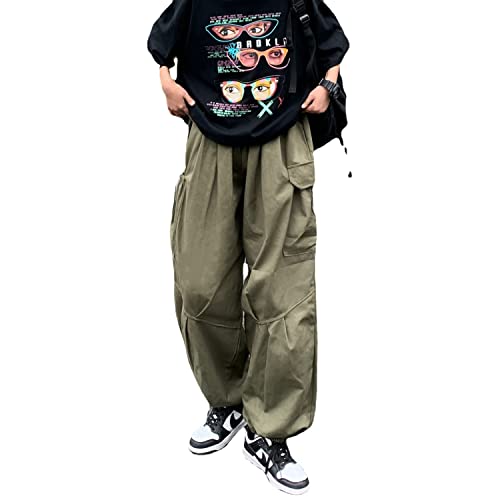 Weierpidan Gothic Harajuku Cargo Pants Y2K Women Wide Leg Joggers