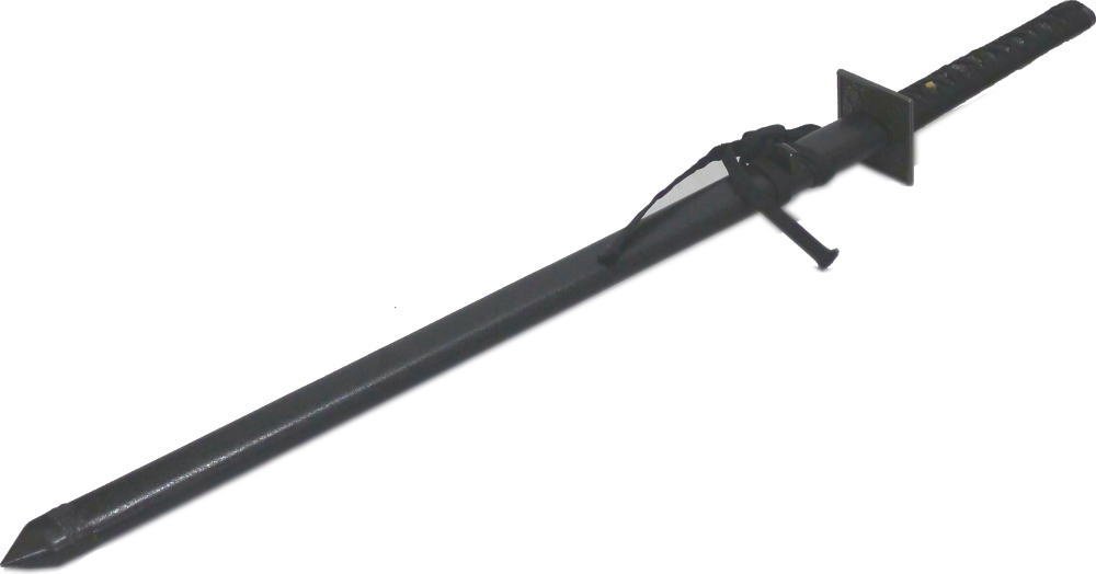 Amazon.co.jp: 忍者刀 黒鞘 ツヤなし 舞踊刀 全長98cm