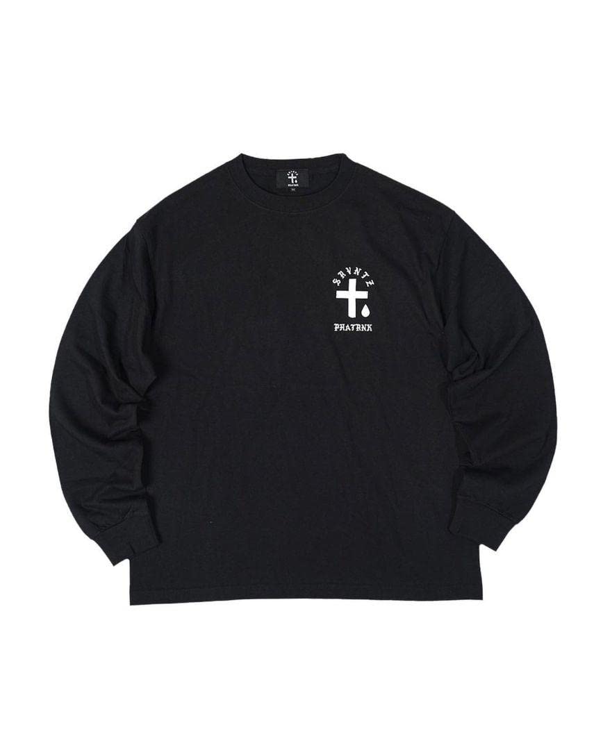 Amazon.co.jp: phatrnk ファットランク srvntz コラボ ロンT 長袖 T