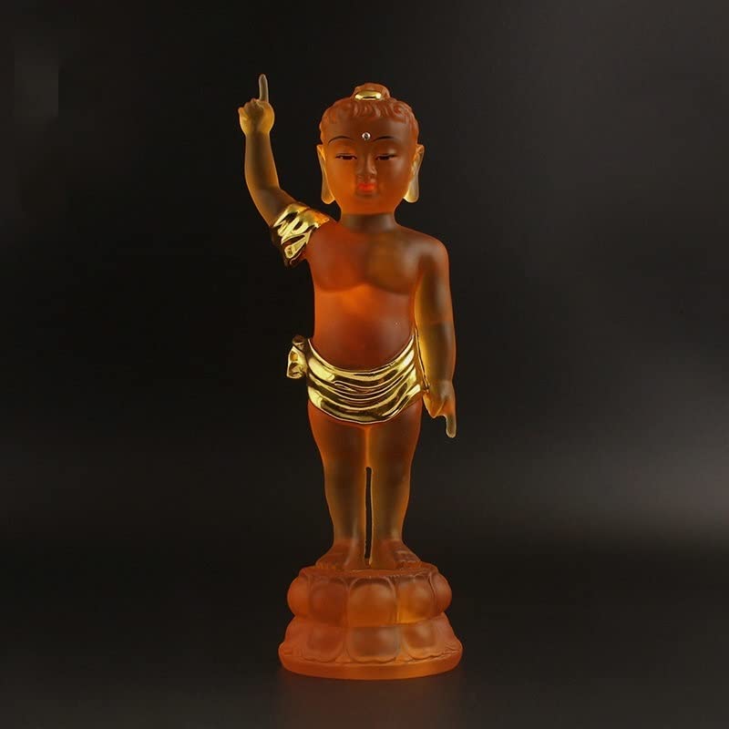 Amazon｜仏像 釈迦誕生仏 瑠璃材質 天上天下唯我独尊 釈迦如来 灌仏会