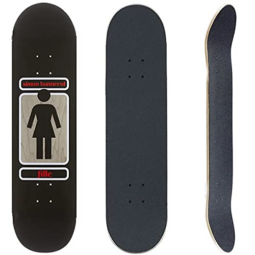 台湾製無地黒デッキテープ付き GIRL ガール 8.0×31.5デッキ