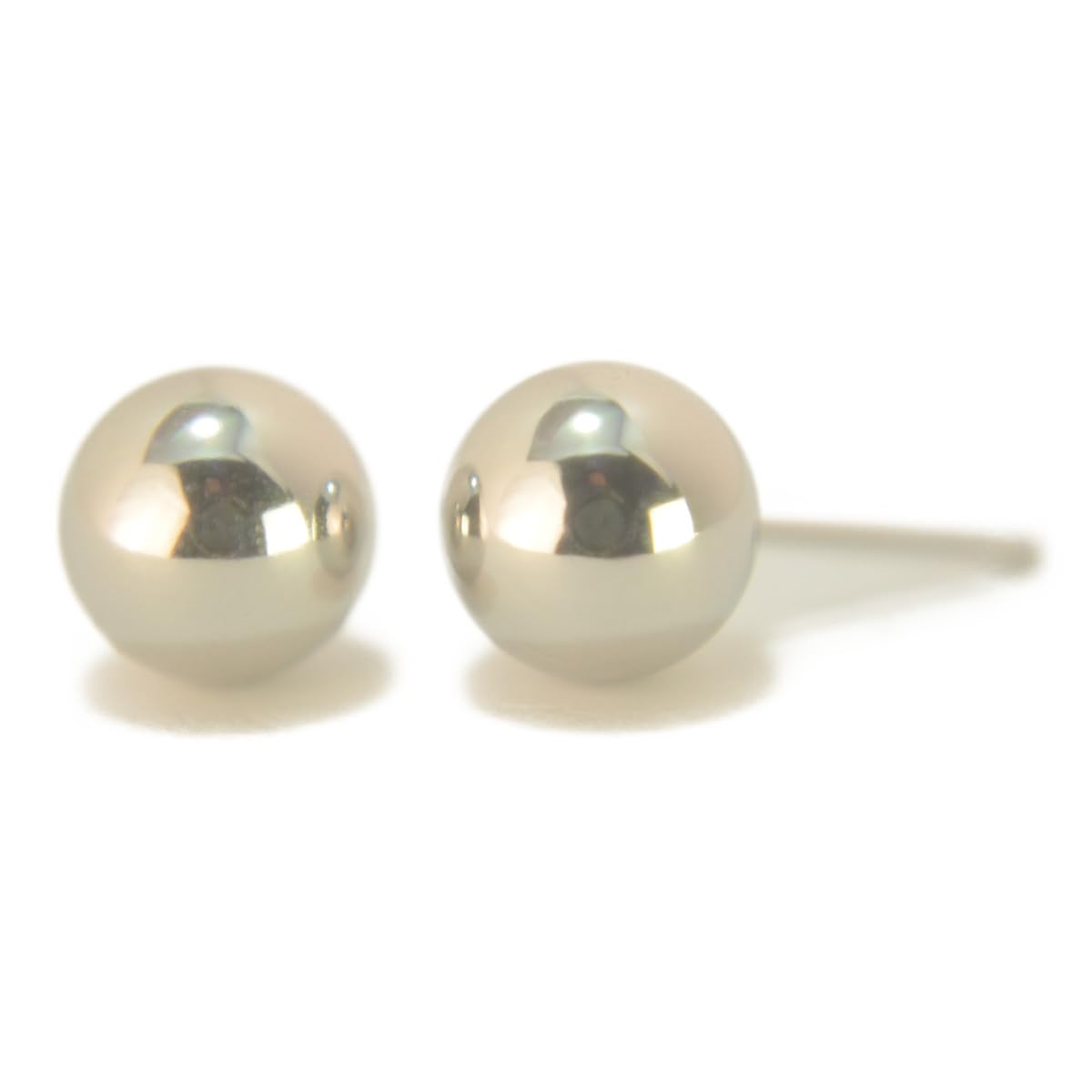 Amazon | 【プラチナピアス】 丸玉ピアス 7mm ボール PT900 1ペア両耳
