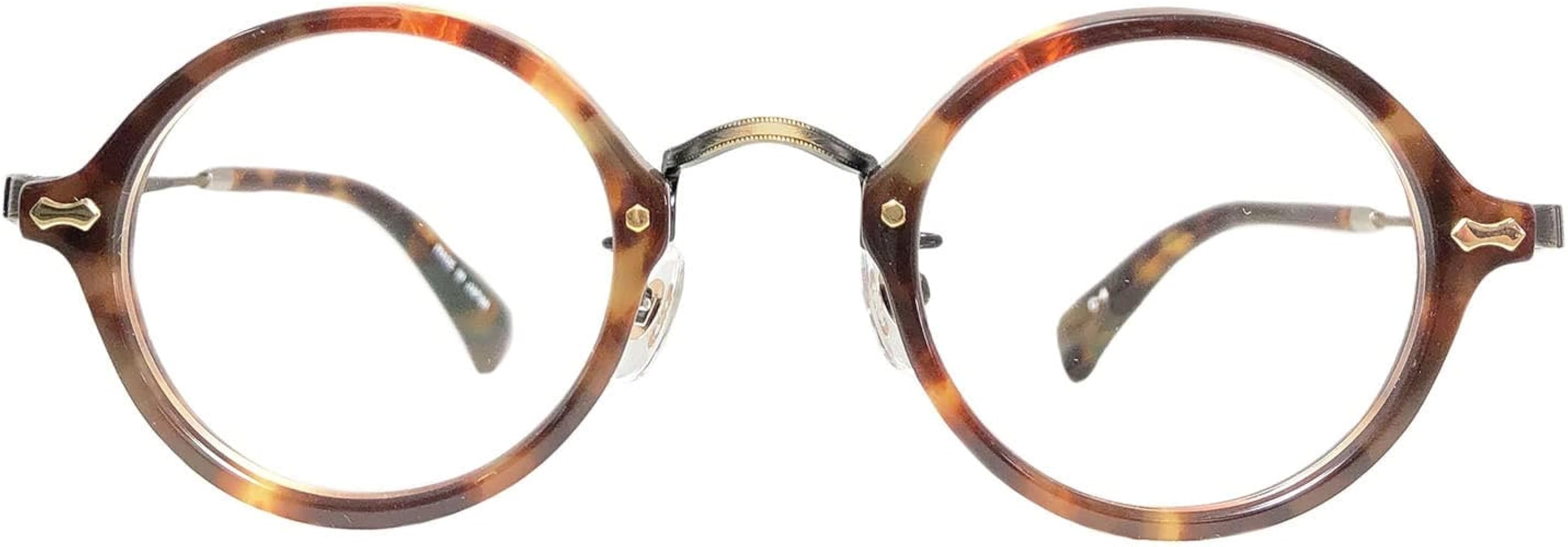 Amazon | 丹羽雅彦 丸 メガネ ラウンド アセテート チタン コンビ