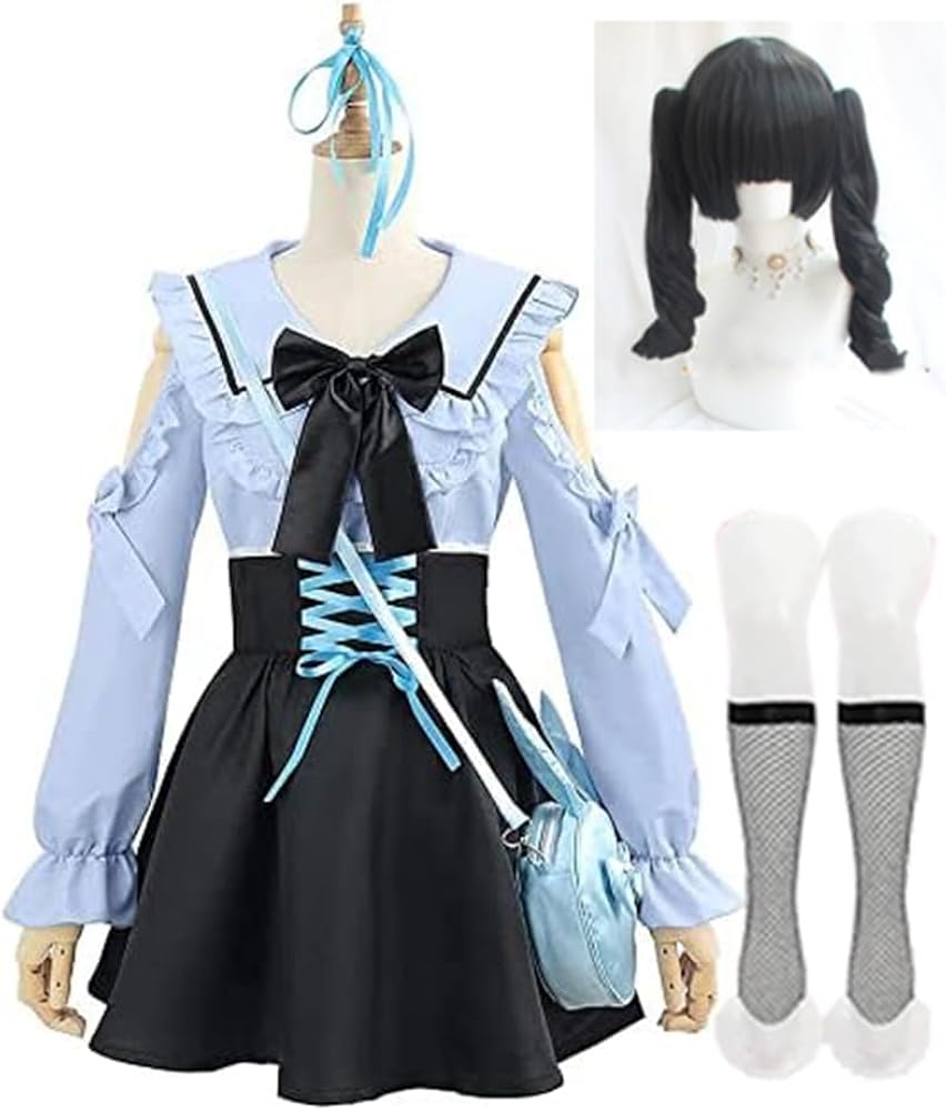 Amazon.co.jp: [楽コス]月ノ美兎 コスプレ 衣装 ウィッグ付き 地雷系
