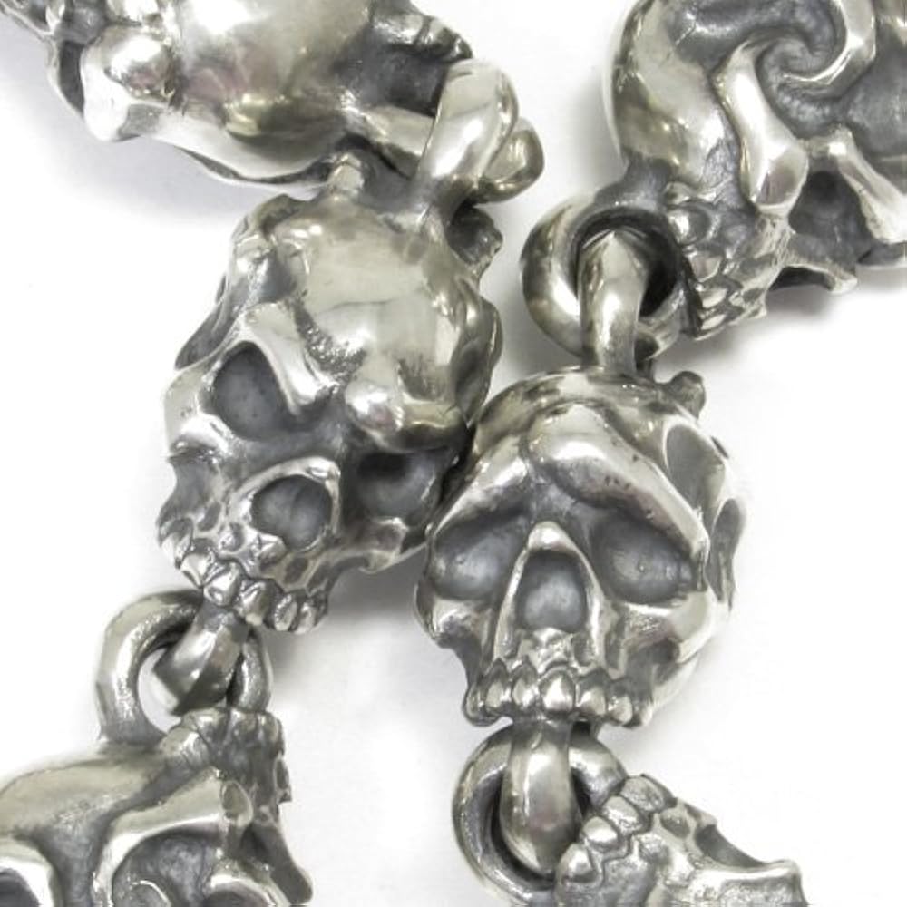 Amazon | [ラットレース] ツーフェイス スカル シルバーウォレット