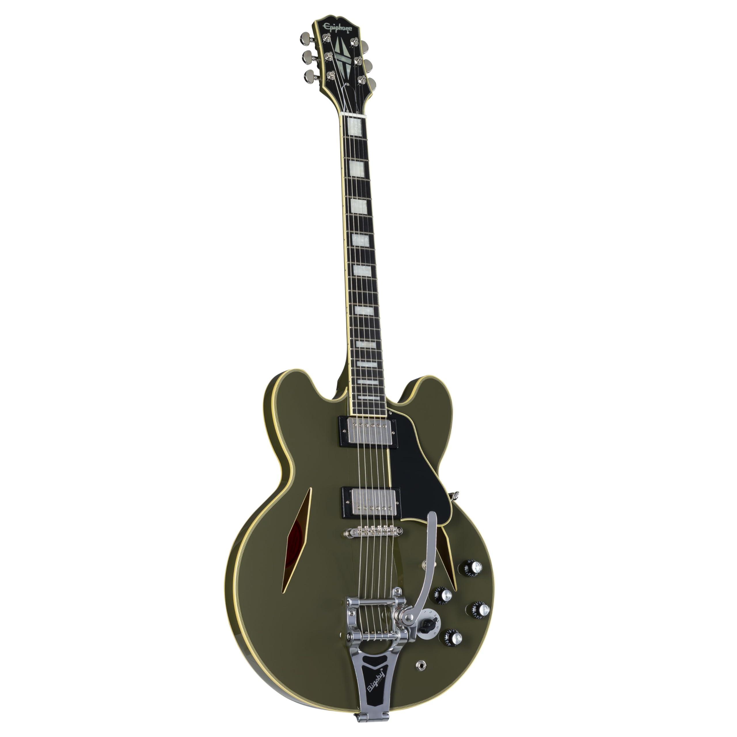 Amazon.com: Epiphone EXCLUSIVE Shinichi Ubukata ES-355, Olive Drab