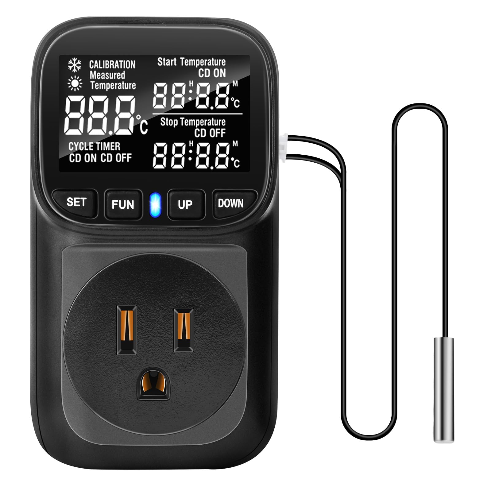 Amazon.co.jp: DiyStudio 1800W サーモスタット 7つの設定モード 温度