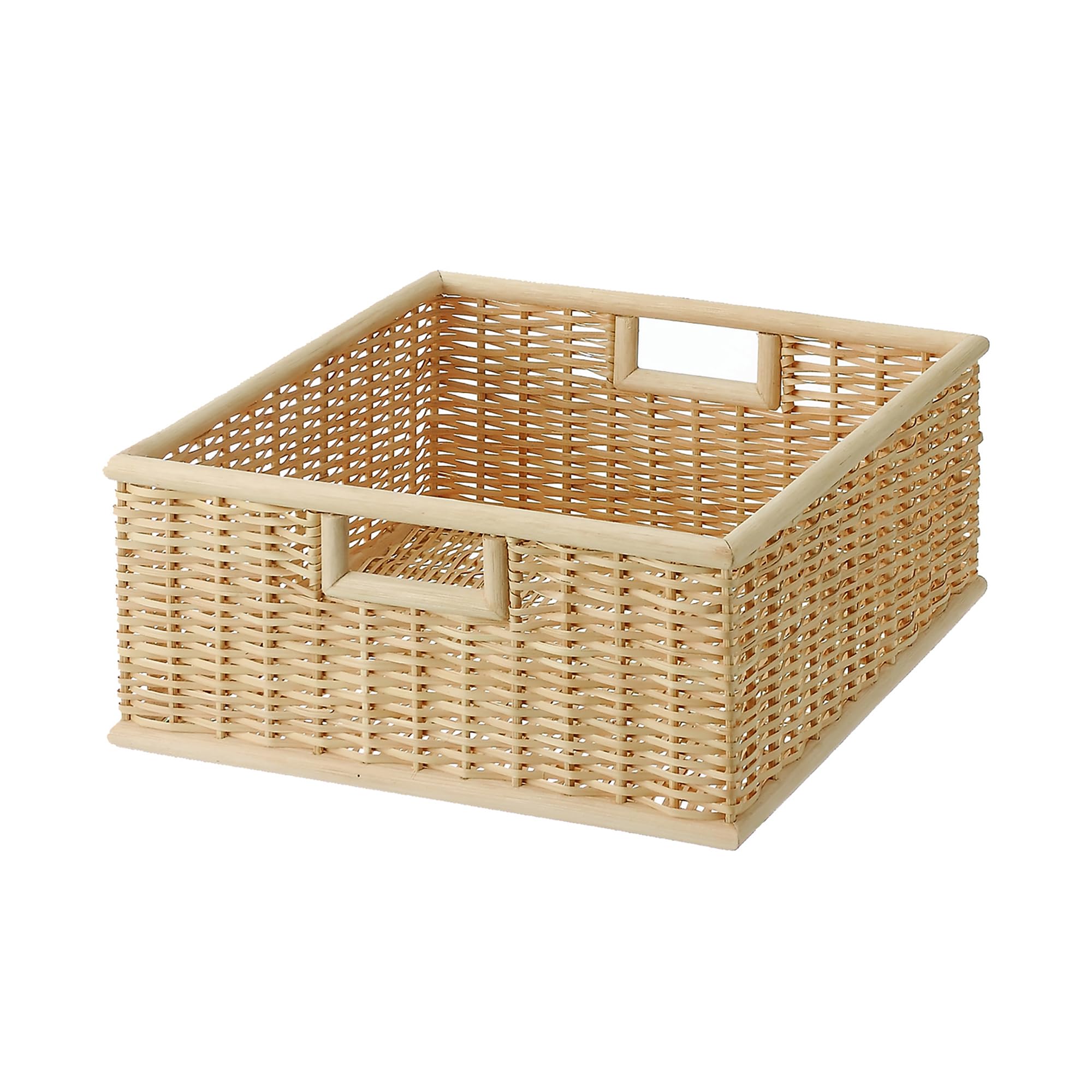 Amazon.co.jp: 無印良品 重なるブリ材角型バスケット 中 幅35×奥行37