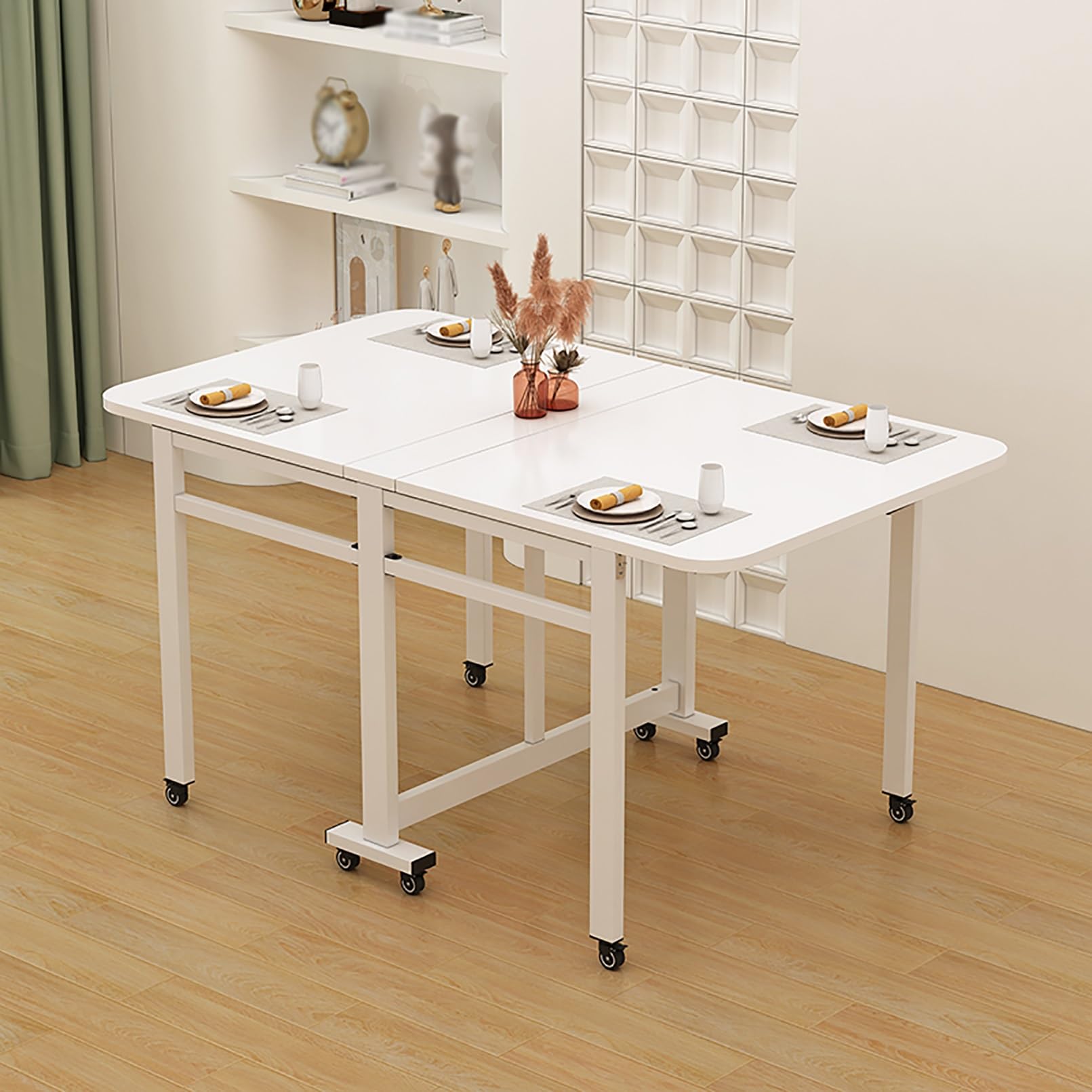 Amazon｜折りたたみダイニングテーブル リビングテーブル 伸縮