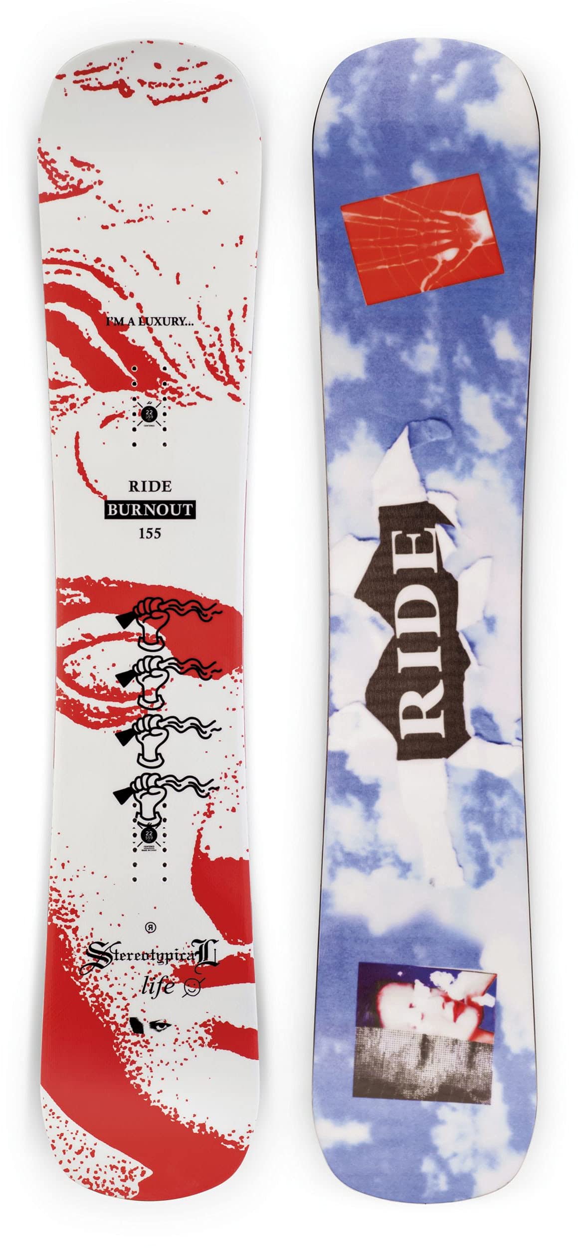 Amazon | Ride 2020 バーンアウト メンズ スノーボード 157W ホワイト