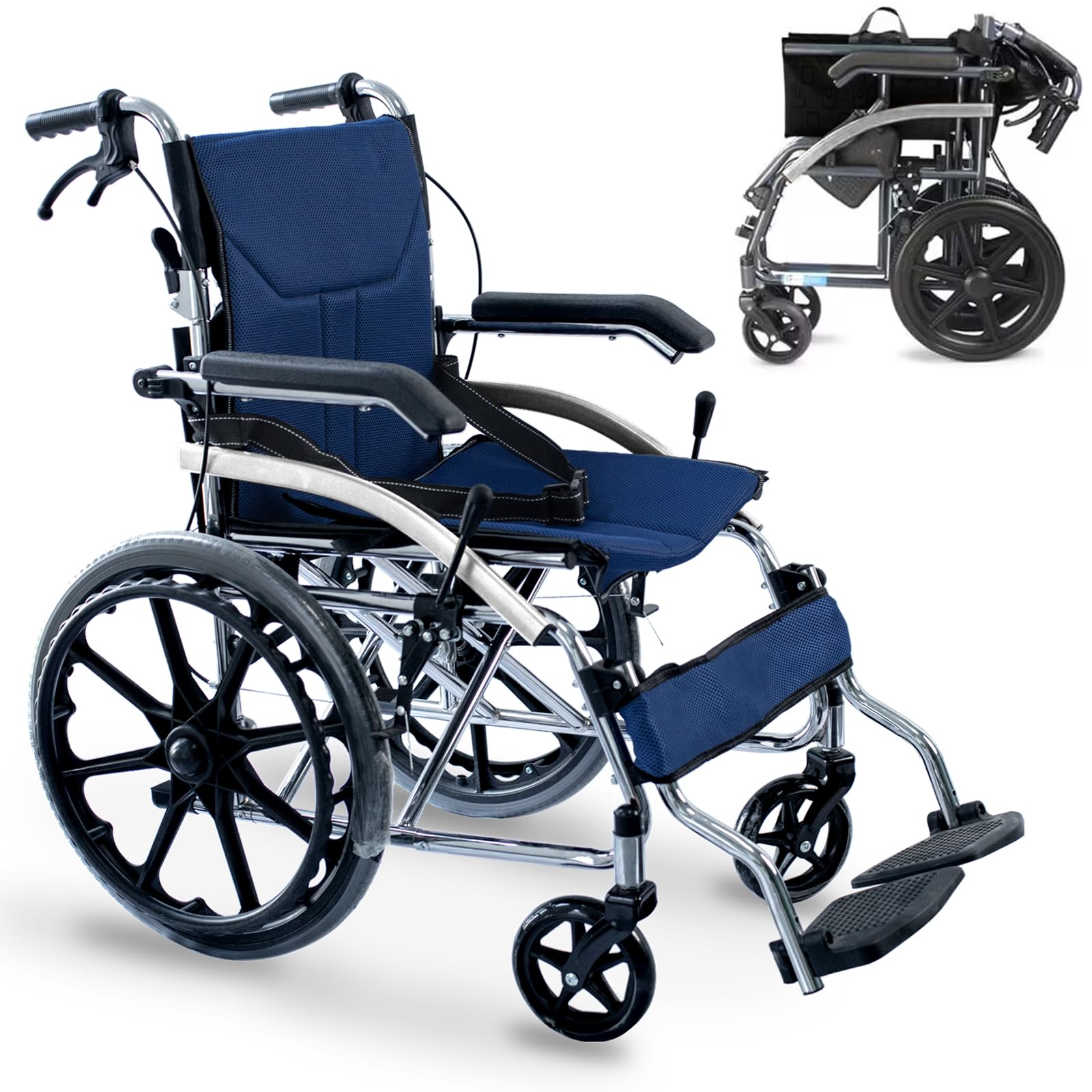 Amazon | Round World 自走式車椅子 16インチ車椅子 簡易車椅子 介護