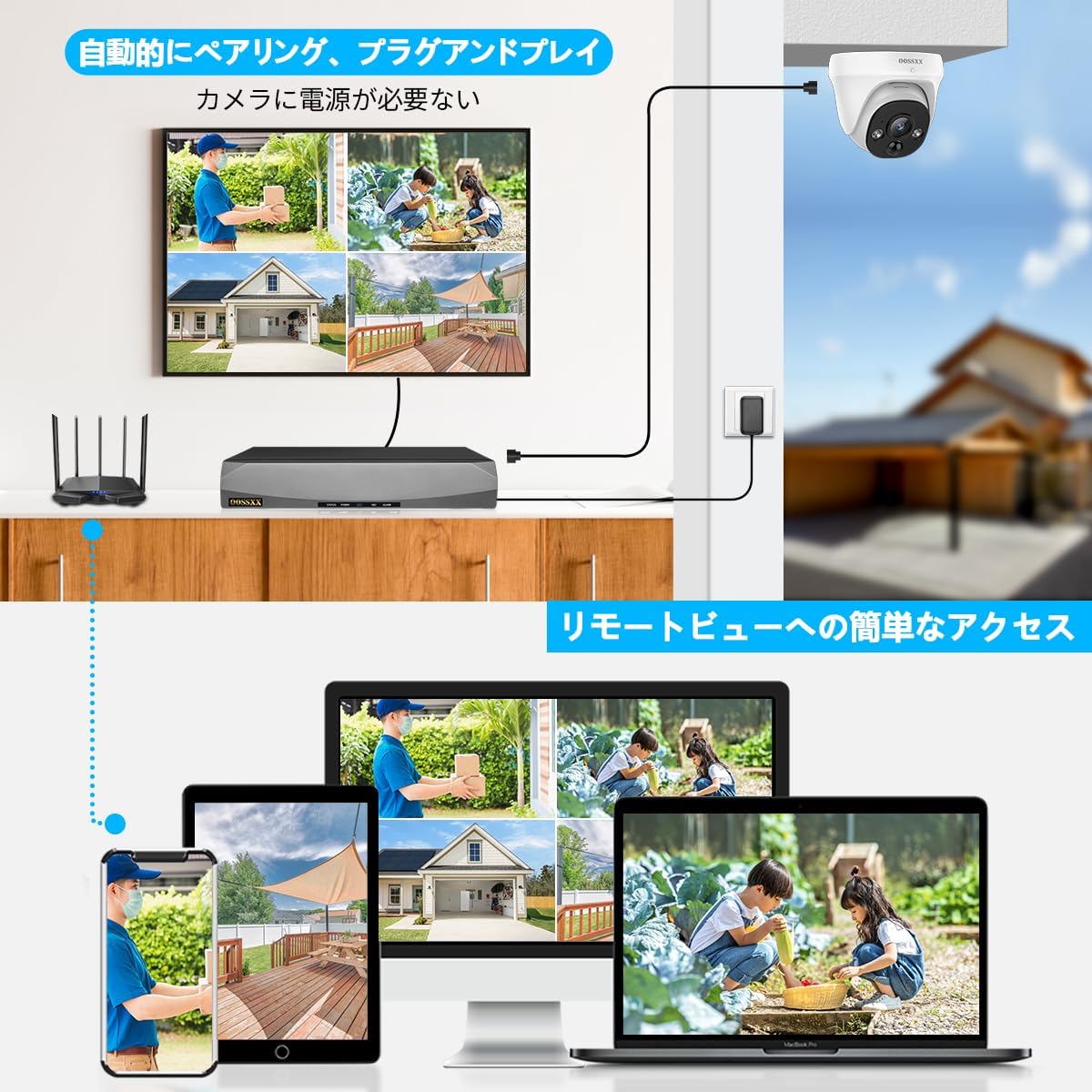 Amazon.co.jp: 【4K800万画素・ 双方向通話】ドーム型 有線 poe 防犯