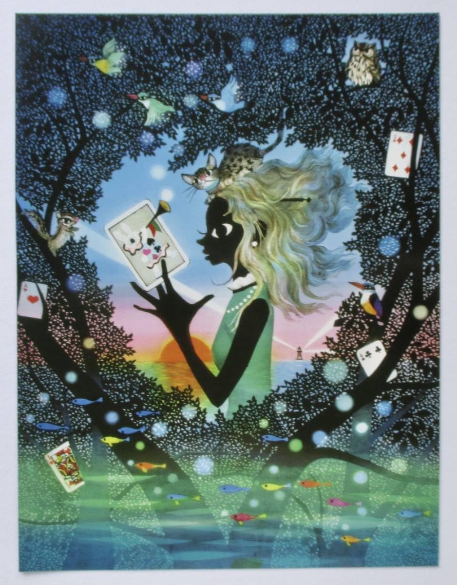 Amazon.co.jp: 藤城清治「アリスのハート」 画集画 A4額入り : ホーム