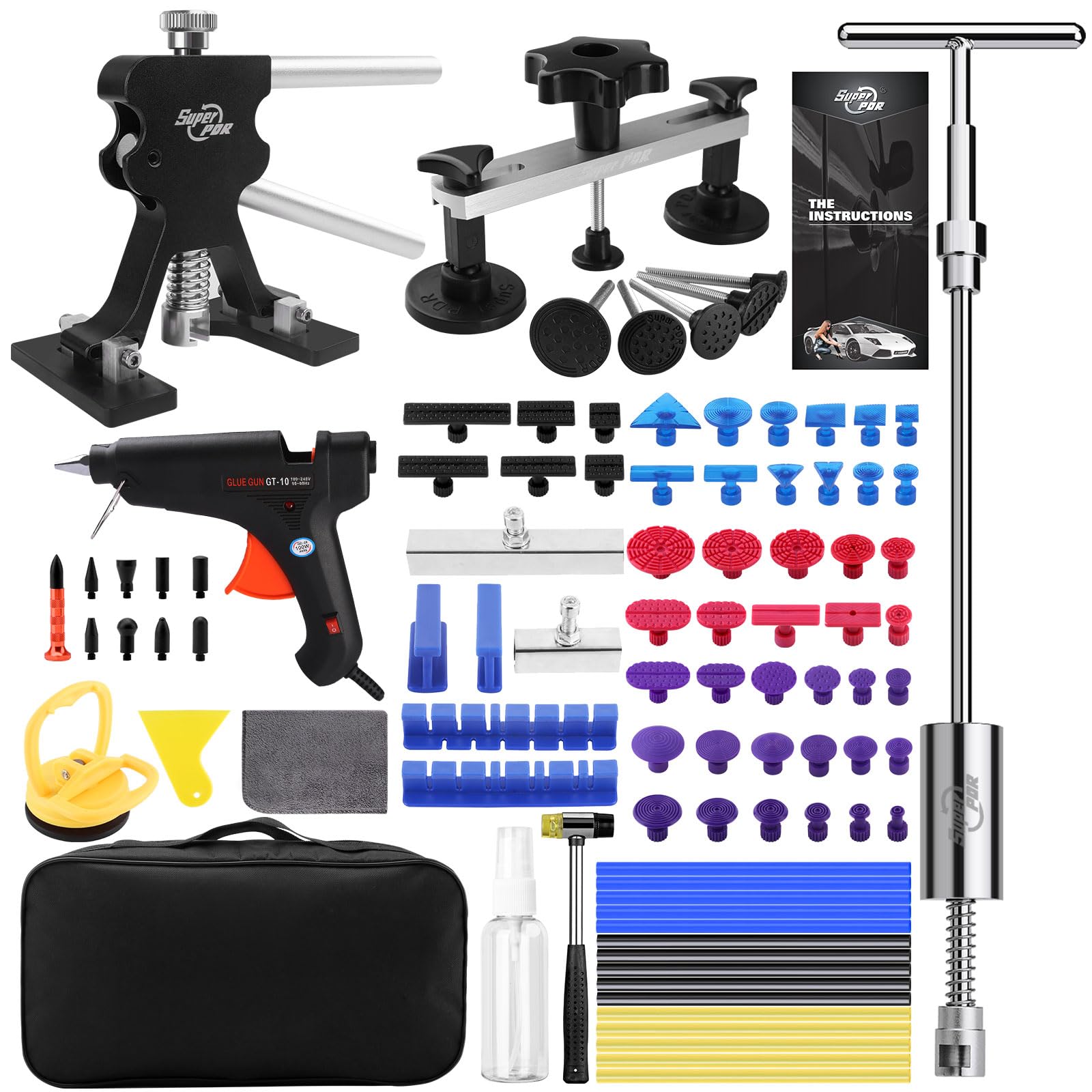 Amazon.co.jp: Super PDR デントリペアツールセット 87PCS デント