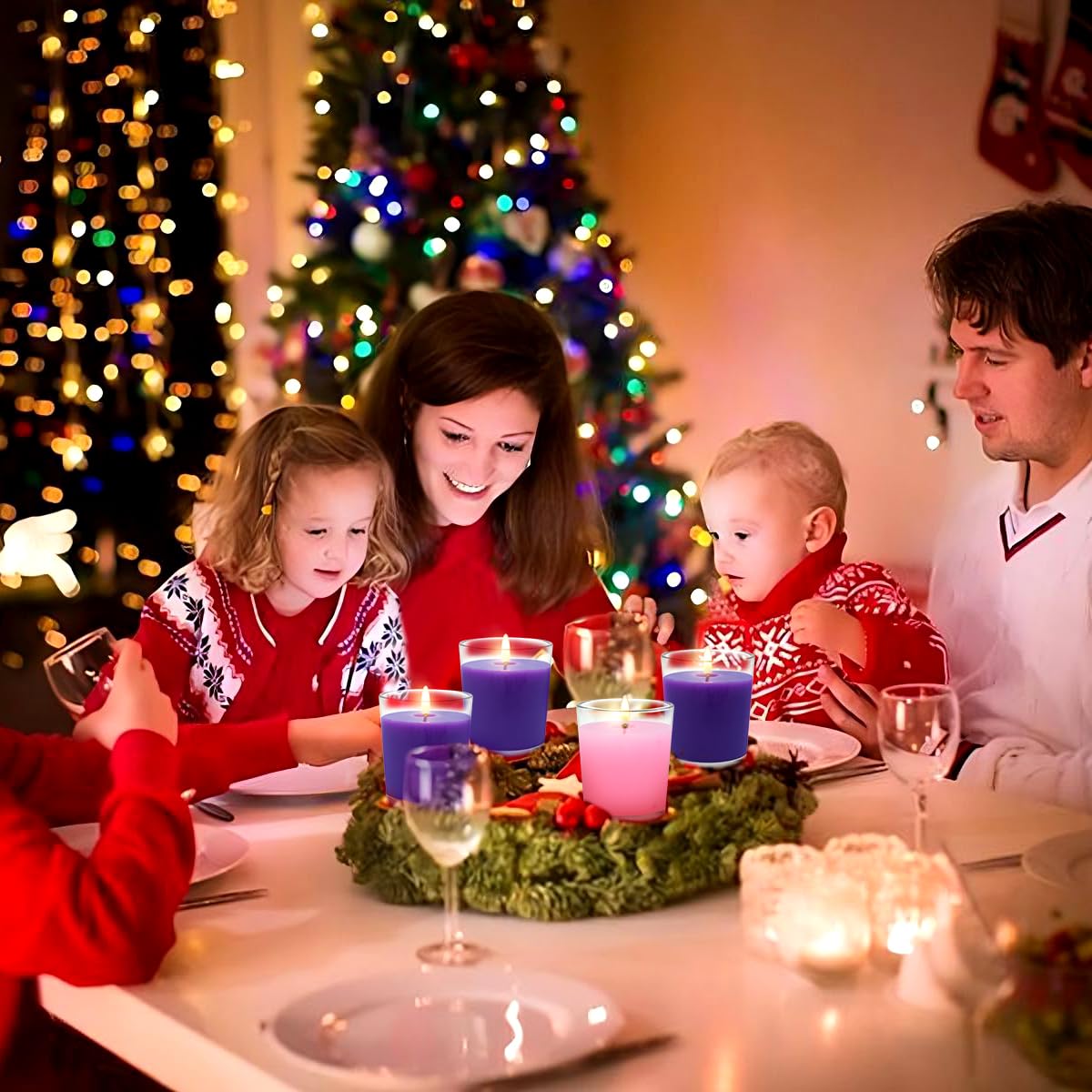 Amazon.co.jp: アドベントキャンドル 20個パック クリアガラスホルダー