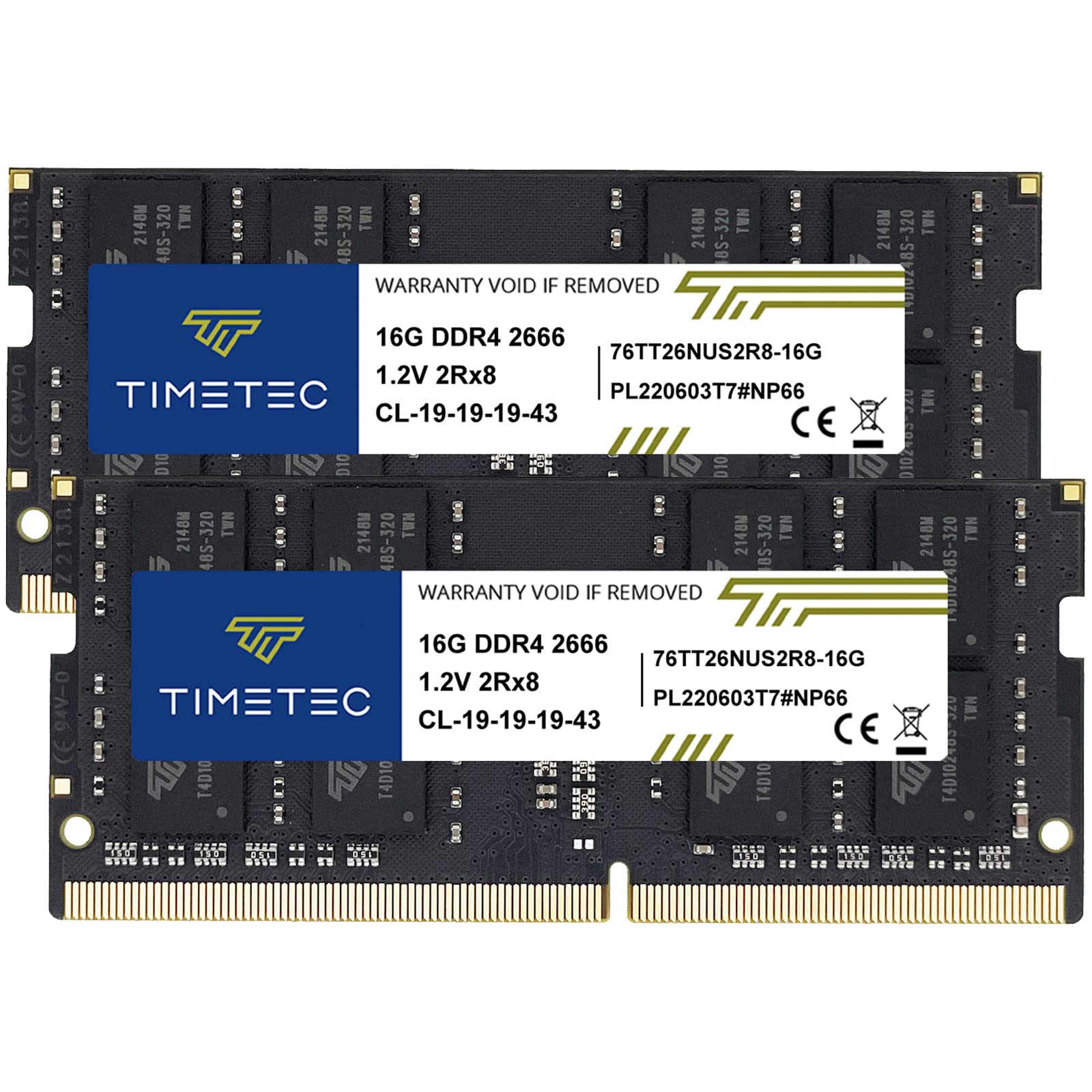 Amazon | Timetec 32GB キット (2x16GB) DDR4 2666MHz PC4-21300