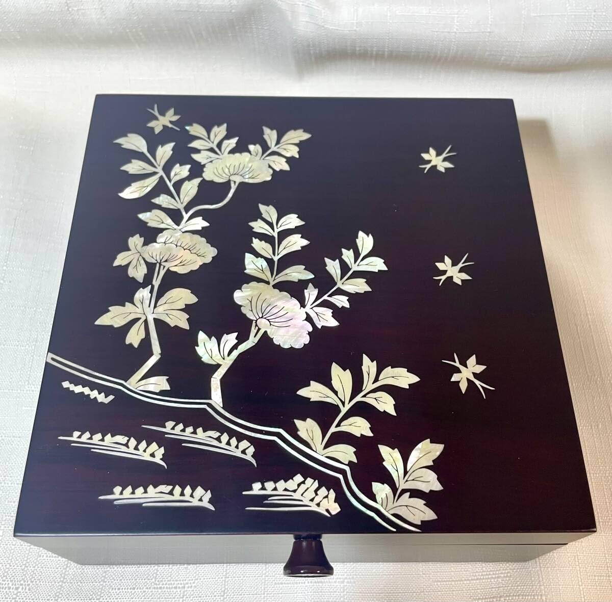 Amazon.co.jp: 極 韓国 螺鈿細工 螺鈿漆器 宝石箱 ジュエリーボックス