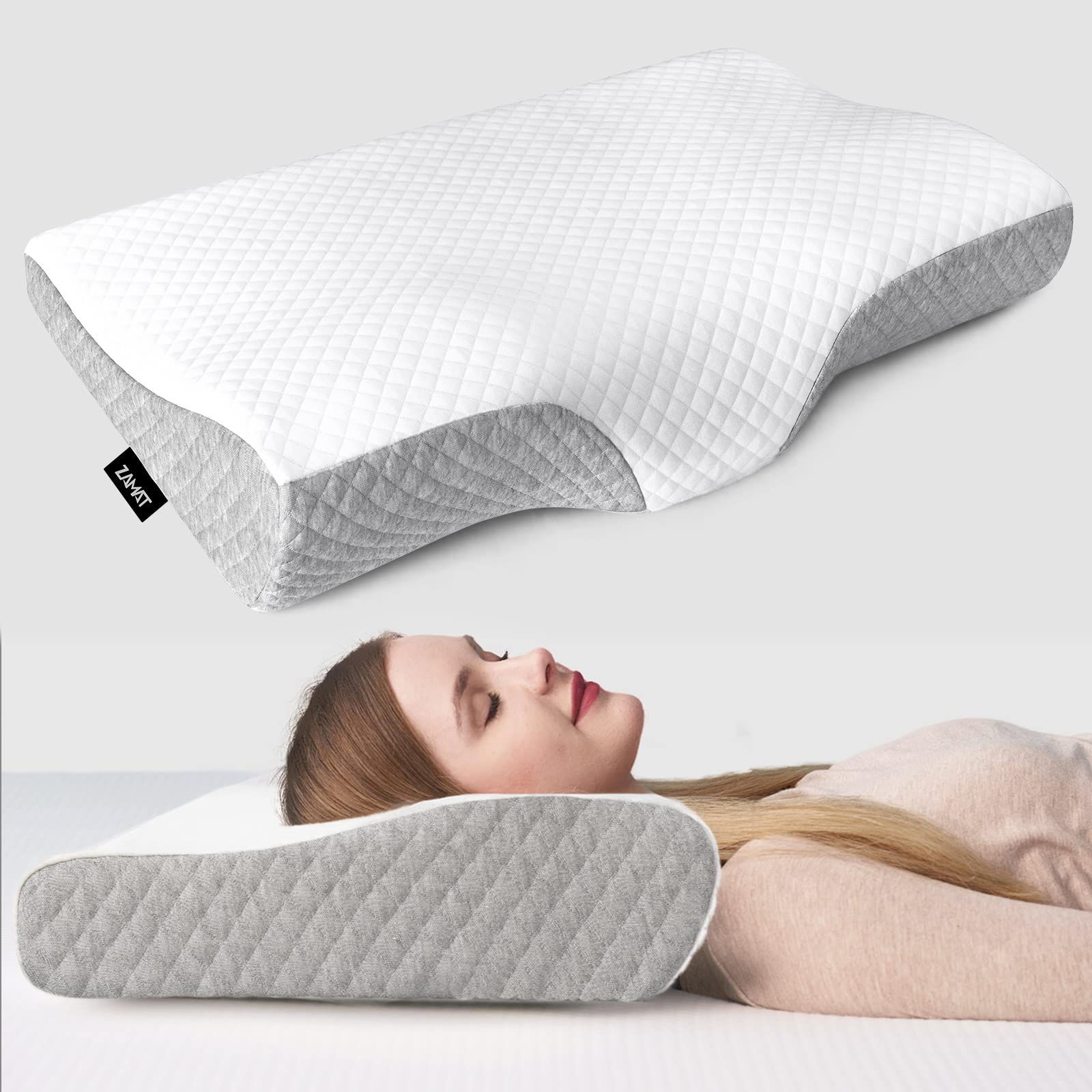 Amazon.com: ZAMAT Contour Memory Foam Pillow for Neck Pain Relief