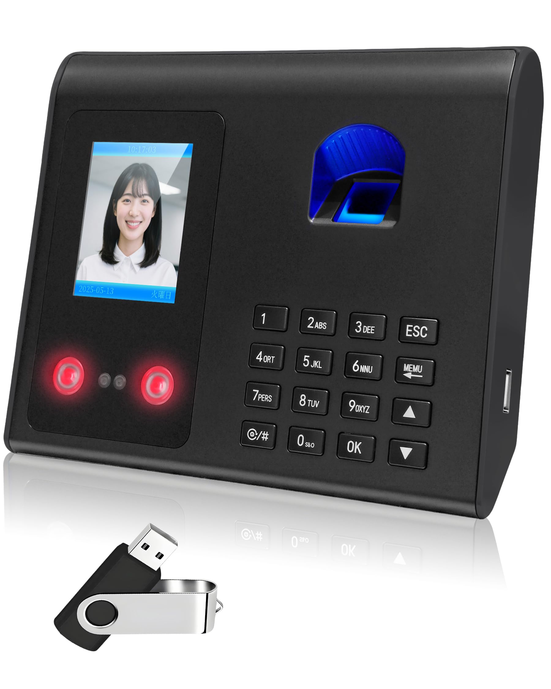 Amazon.co.jp: PHIZTO タイムカード 顔認証・指紋認証 タイム