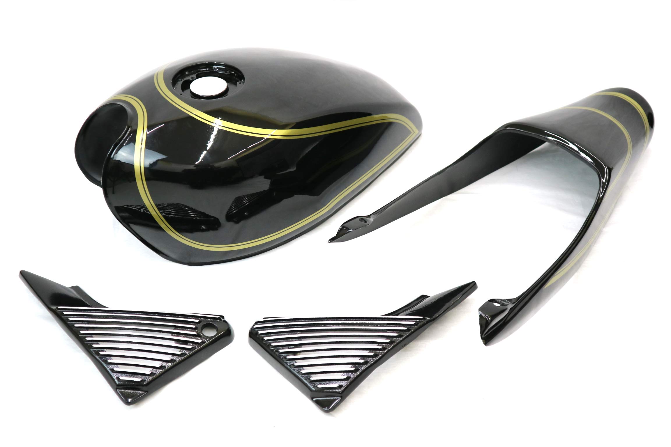 Amazon | ゼファーχ 外装セット 黒×金 タンク アルフィンカバー テール