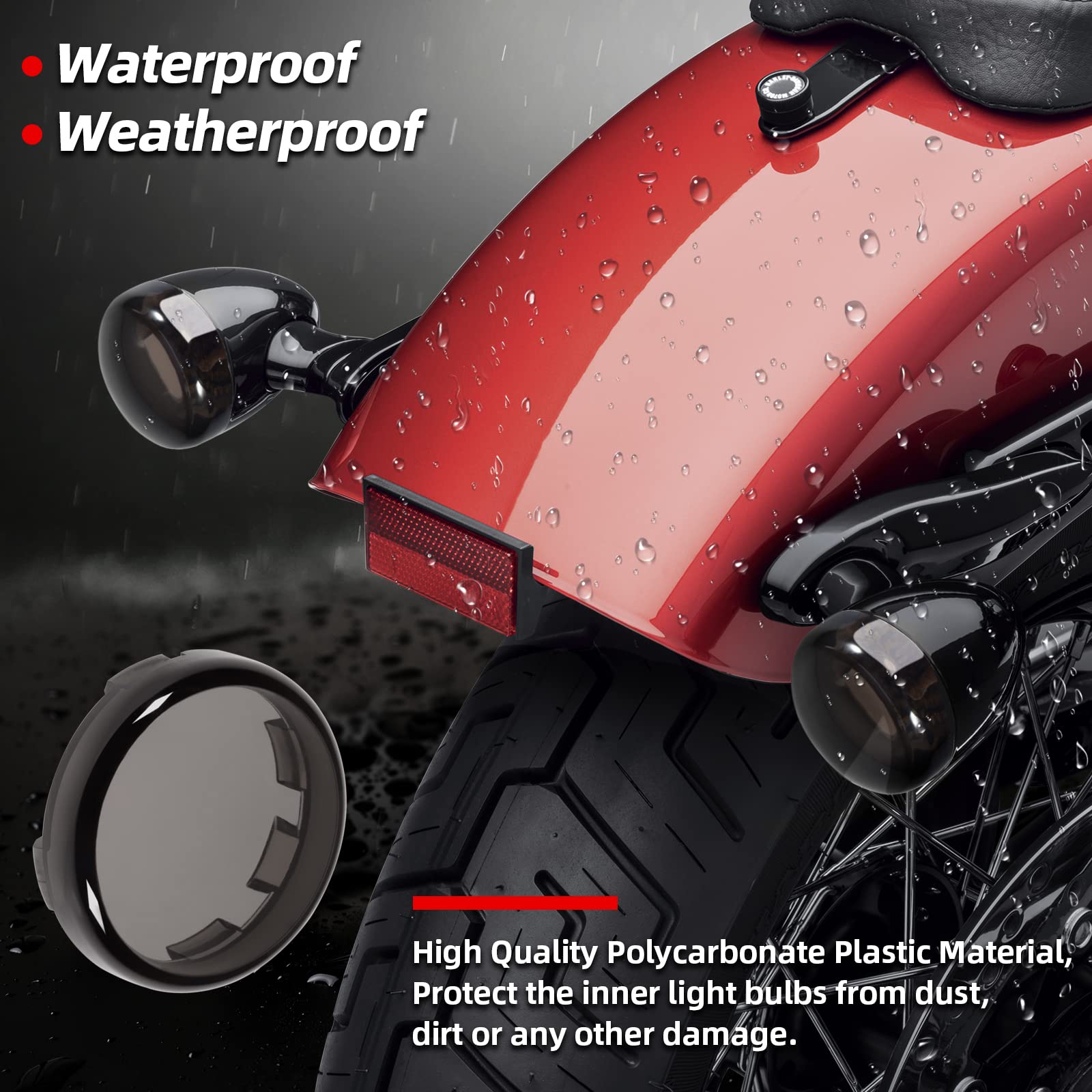 Amazon | Amazicha スモークブレットウィンカーライトレンズカバー