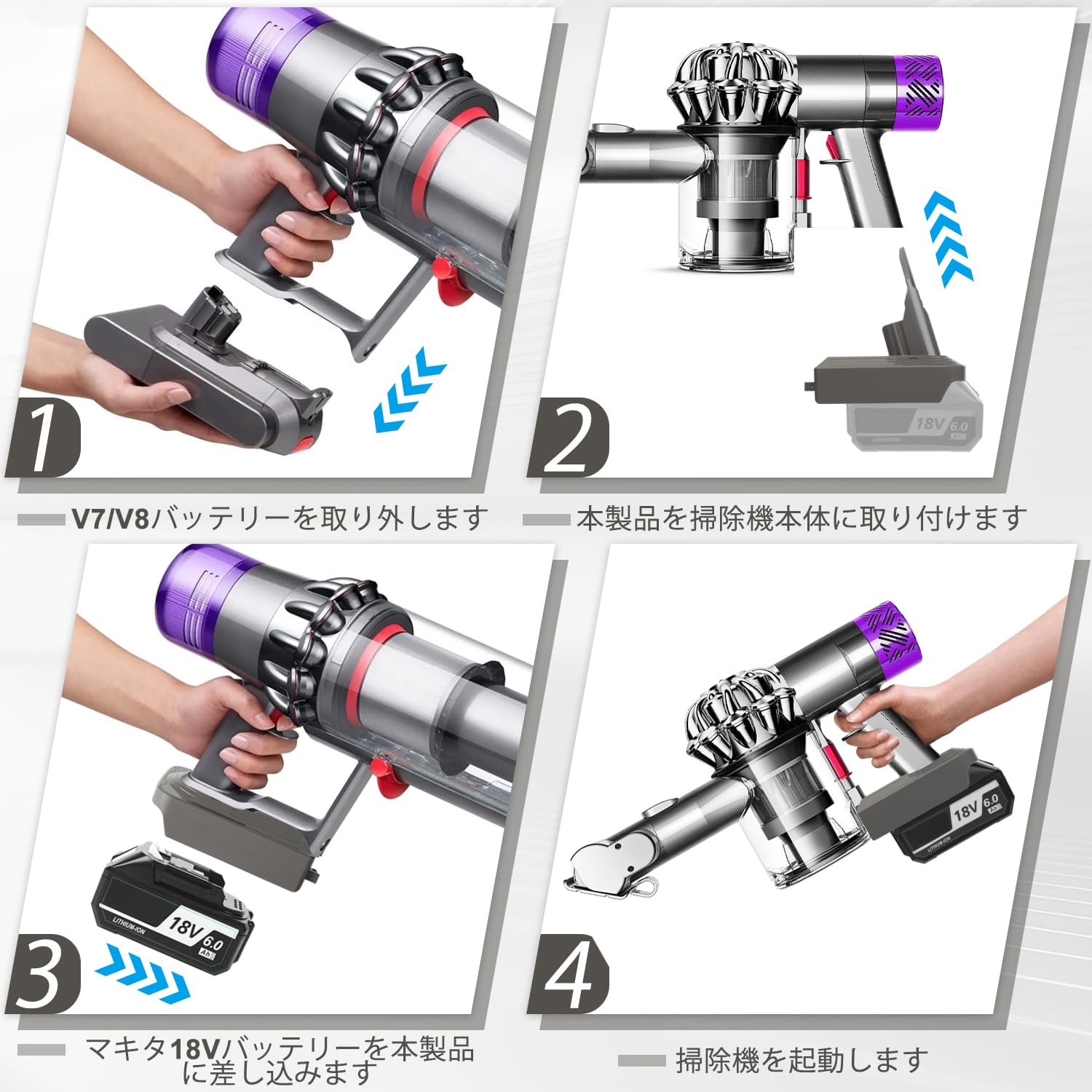 Amazon.co.jp: ダイソン マキタ 変換 アダプター Makita 18V