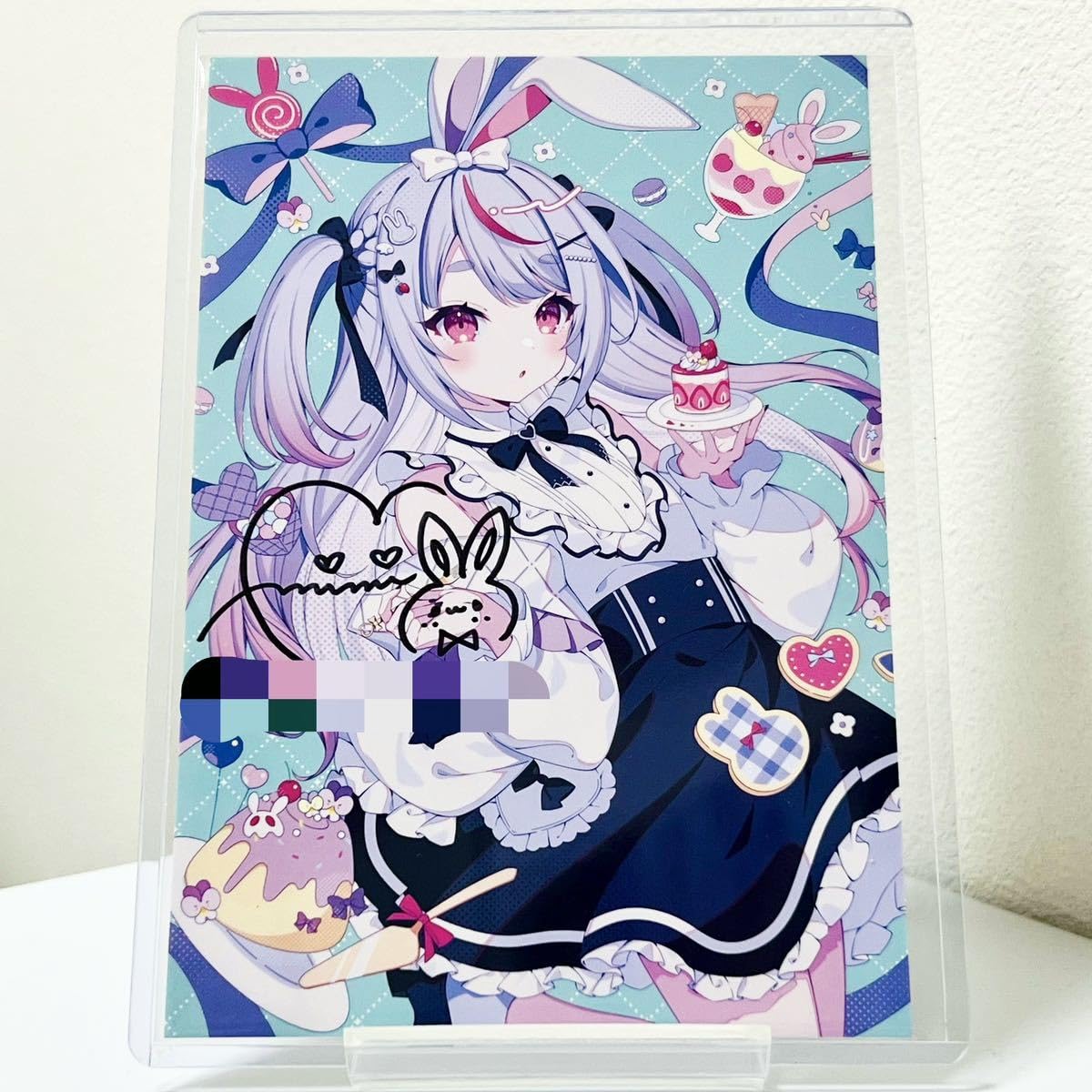 Amazon.co.jp: 兎咲ミミ 活動3周年記念 直筆サイン入りポストカード た