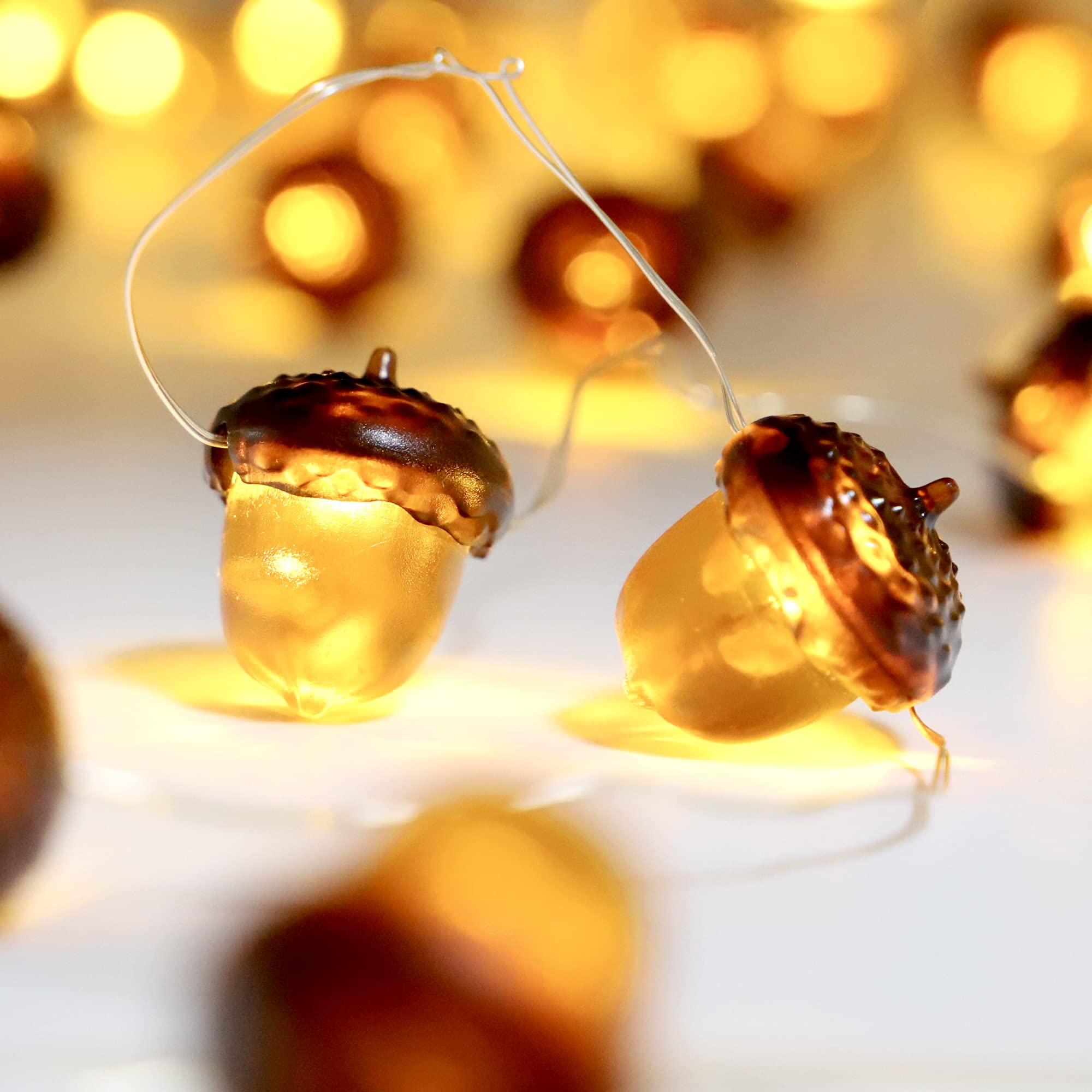 Amazon.co.jp: MIYA LIFEのどんぐりライト 秋のストリングライト