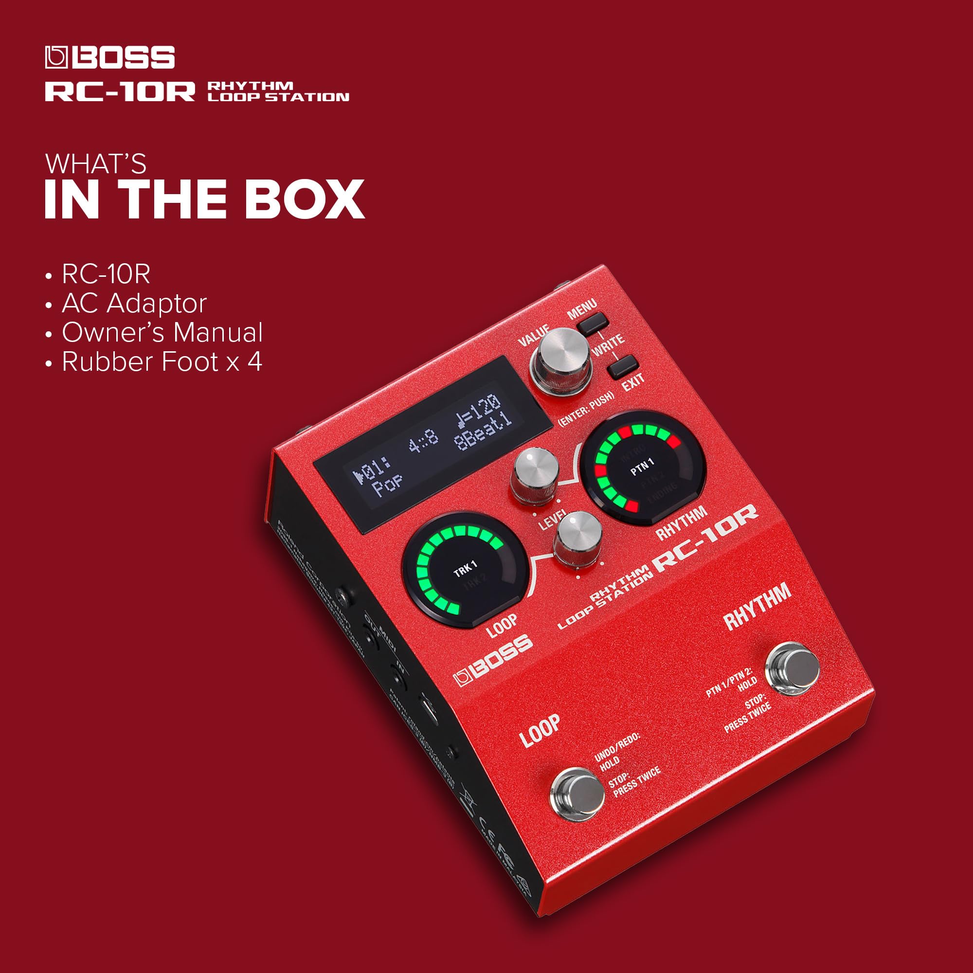 BOSS RC-10R Rhythm Loop Station | Song-Based Looping & Dynamic