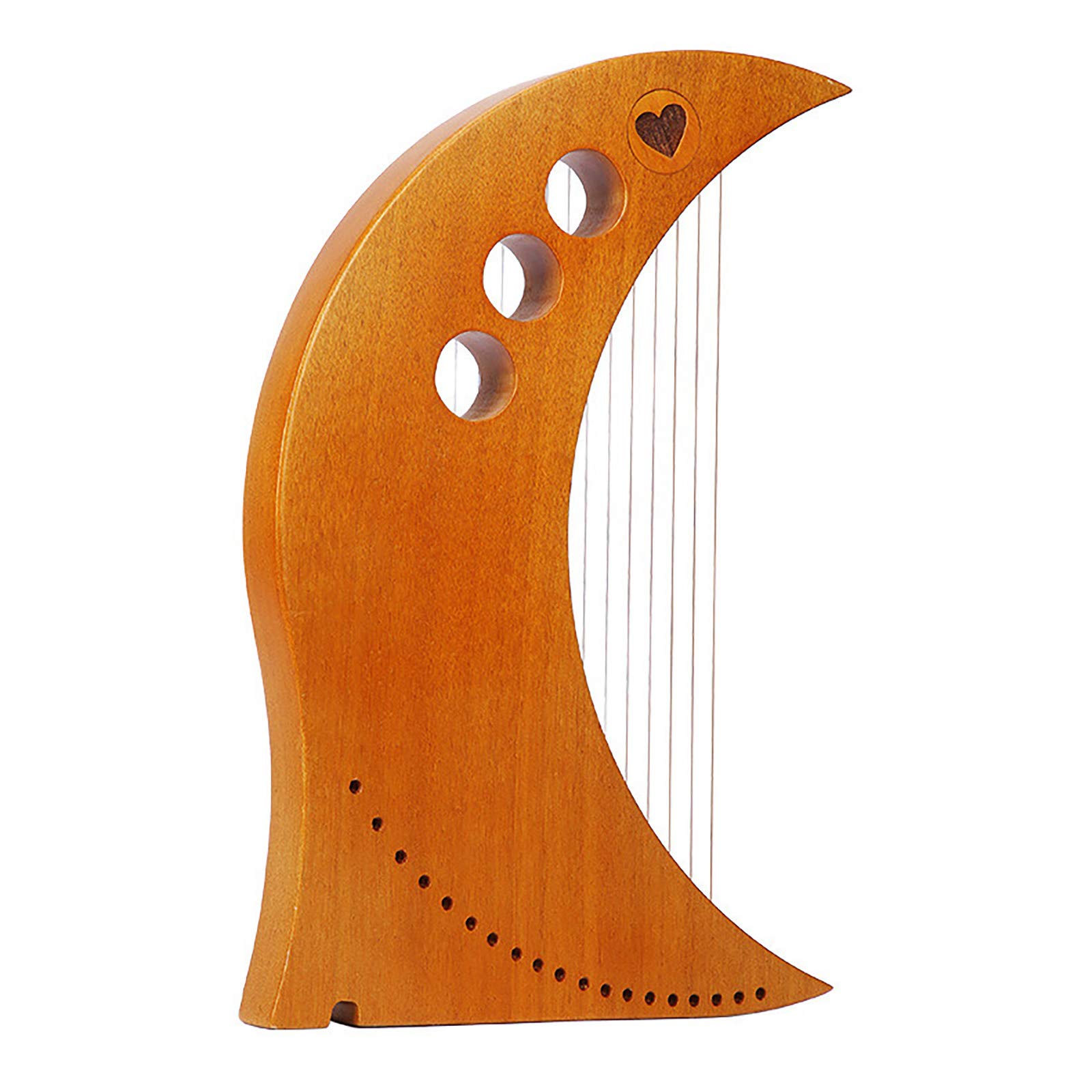 Amazon.co.jp: 19弦木製ハープ、ポータブルアイリッシュハープ、月形の