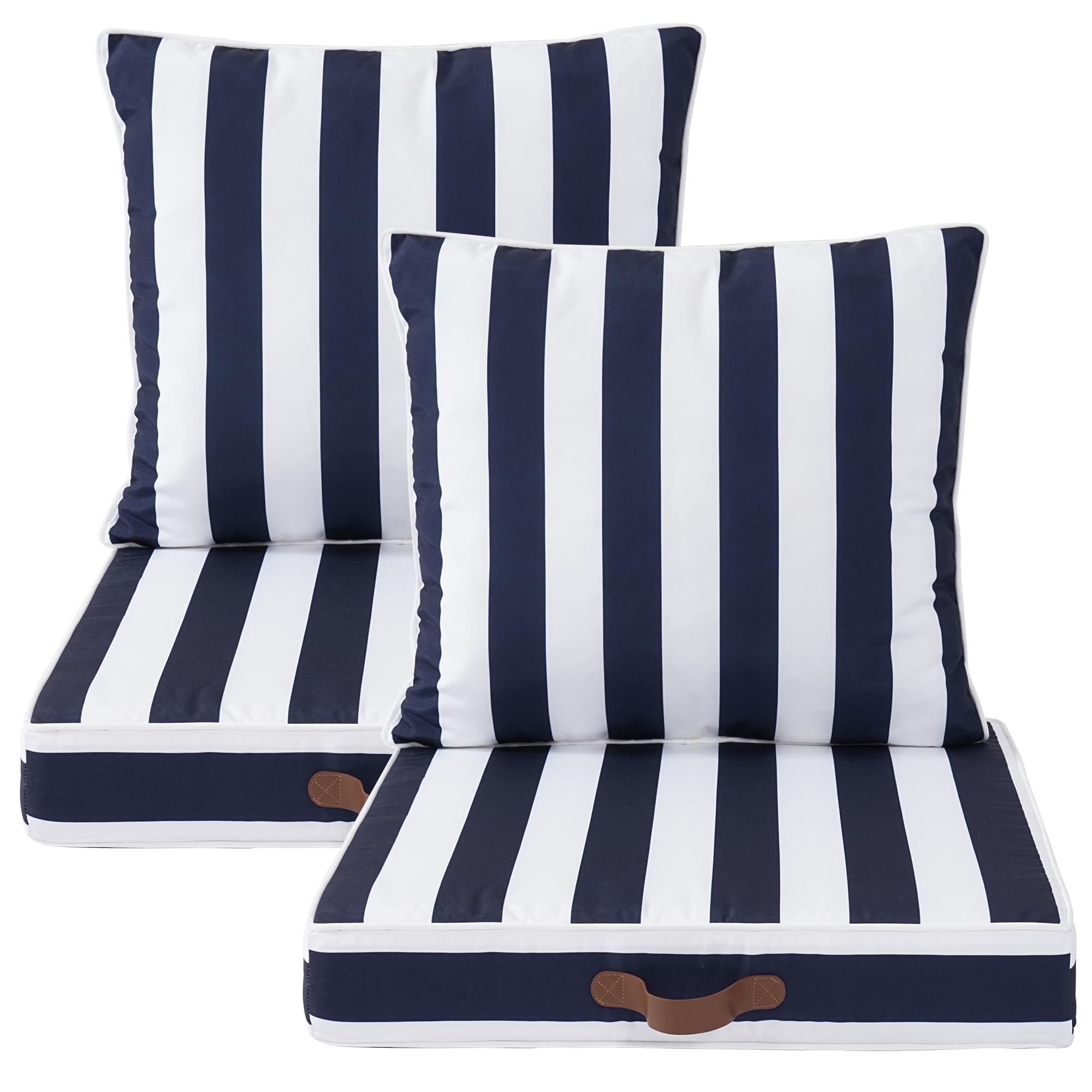 Amazon.com: Enipate Outdoor Deep Seat Cushion Set of 2, Weather