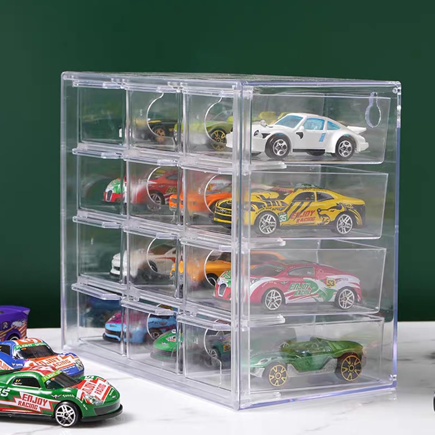 Amazon.co.jp: siawadeky トミカケース 12マス 透明 防塵 防水