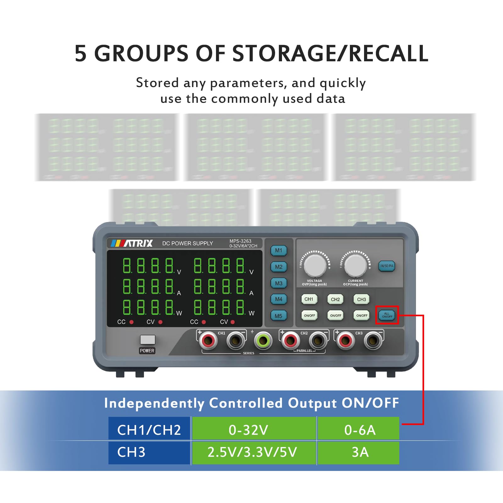 Amazon.com: MATRIX DC Power Supply Variable 0-32V/0-6A, Adjustable
