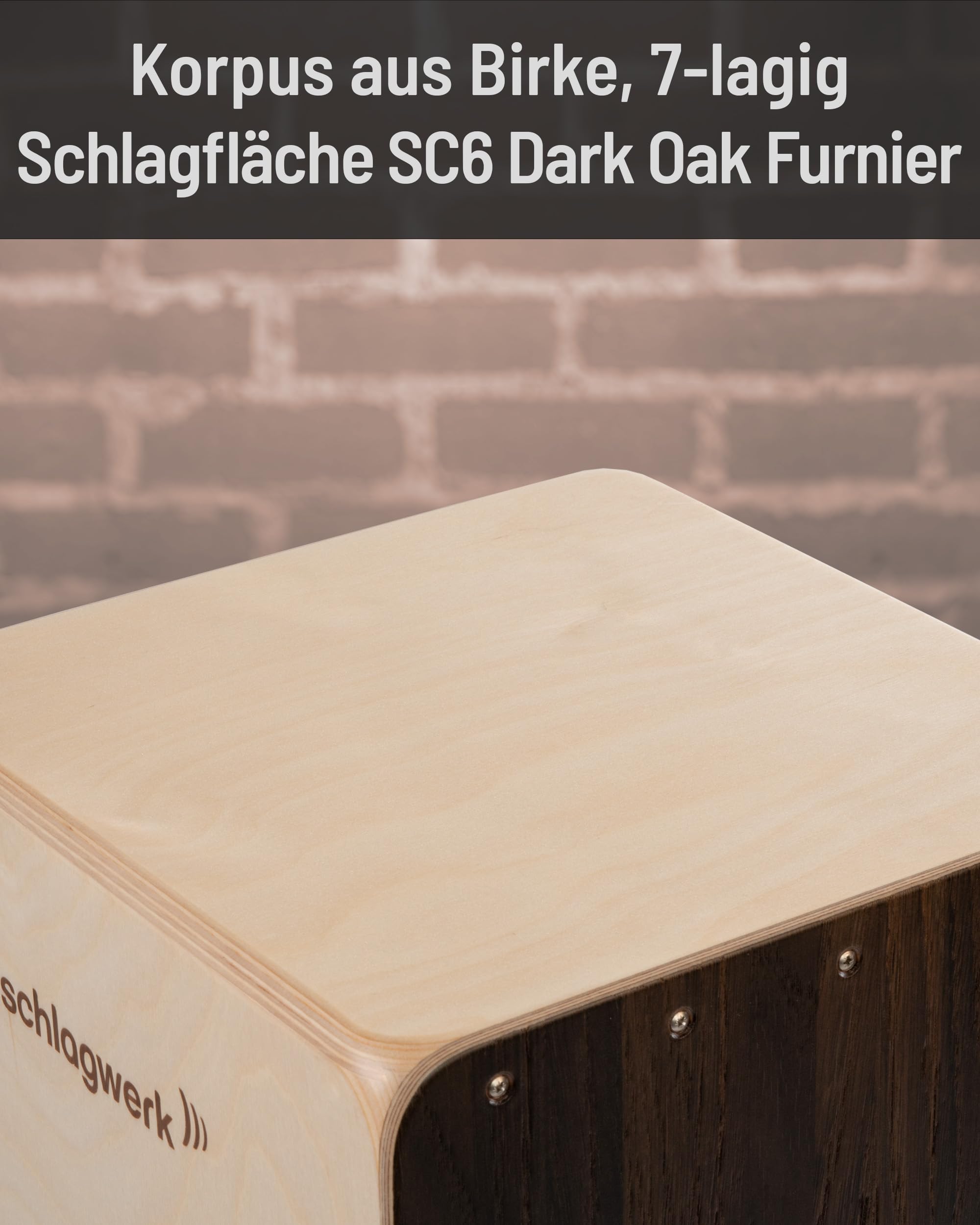 Amazon.com: Schlagwerk CP408 2inOne Series Snare Cajon - Dark Oak