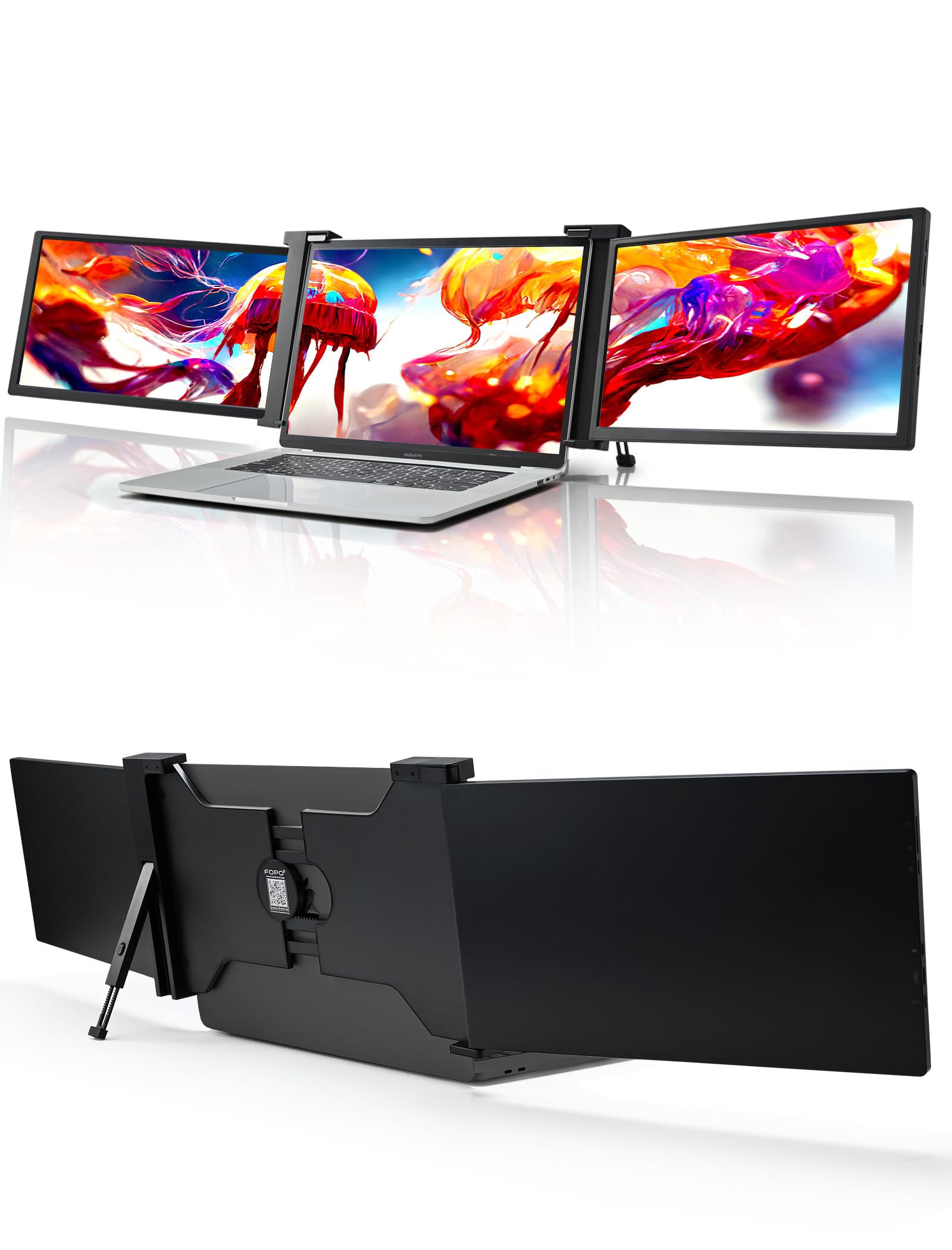 Amazon.co.jp: FOPO 13.3インチ トリプルポータブルモニター 14〜17.3